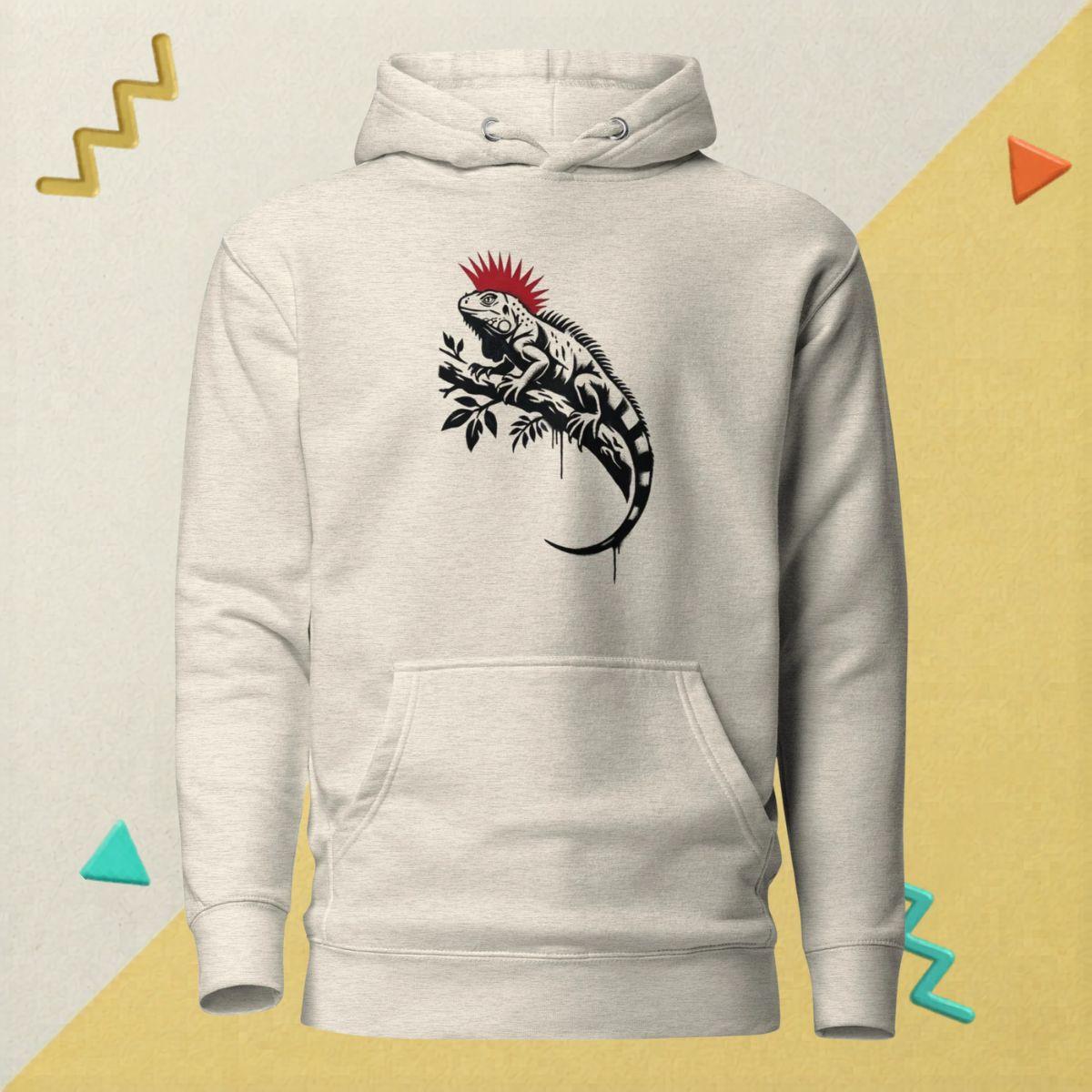 Μήτσος Ιγκουάνα Punk Hoodie – Oatmeal Heather